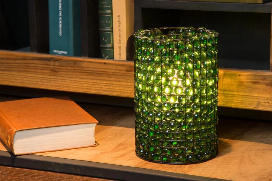 Lucide EXTRAVAGANZA MARBELOUS - Table lamp - Ø 15 cm - 1xE14 - Green - ambiance 1